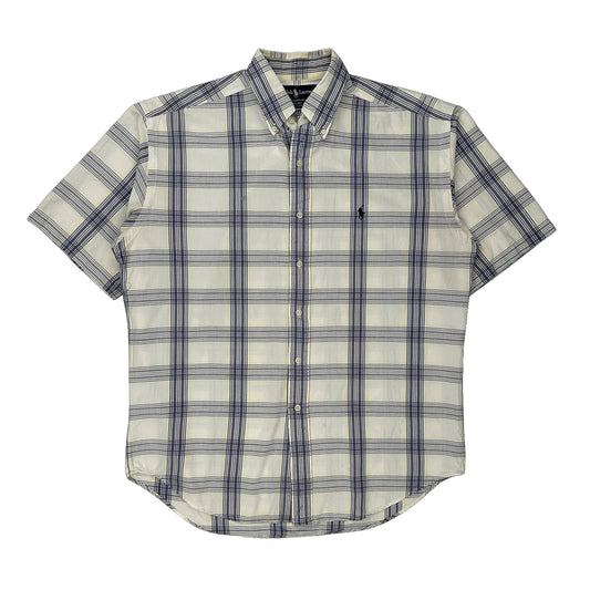 Blaire Ralph Lauren Checked Short Sleeve Shirt - Medium Blue Cotton