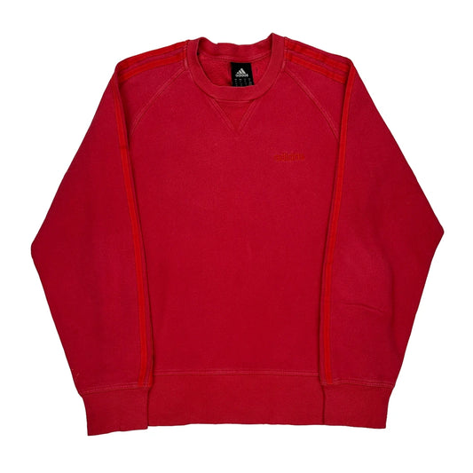 Adidas Sweatshirt - Medium Red Cotton