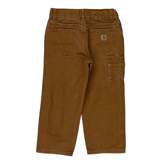 Age 3 Carhartt Carpenter Trousers - XS Brown Cotton