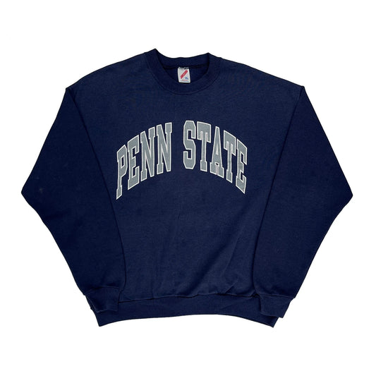 Made In USA Penn State Jerzees College Sweatshirt - XL Navy Cotton