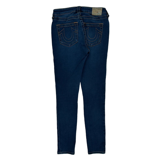 True Religion Skinny Jeans - 28W UK 8 Blue Cotton Blend