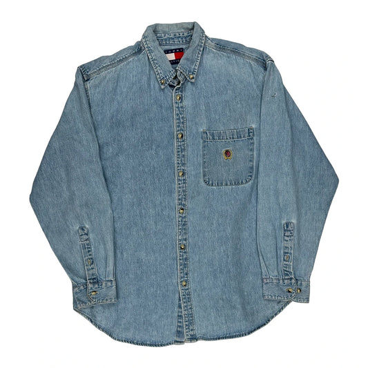 Tommy Hilfiger Denim Shirt - Large Light Wash Denim