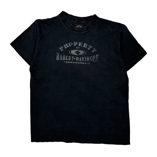 Budapest Harley Davidson Graphic T-Shirt - Large Black Cotton