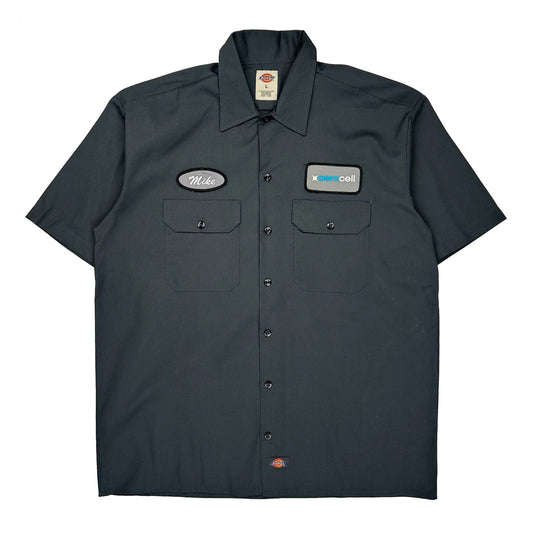 Vintage Aerocell Dickies Short Sleeve Shirt - Large Grey Cotton