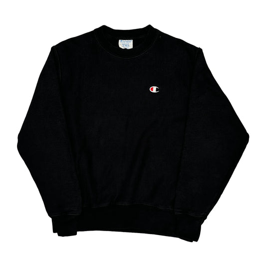 Reverse Weave Champion Sweatshirt - Medium Black Cotton