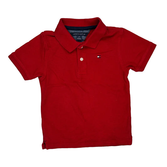 Age 4 Tommy Hilfiger Polo Shirt - XS Red Cotton