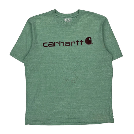 Carhartt T-Shirt - Large Green Cotton