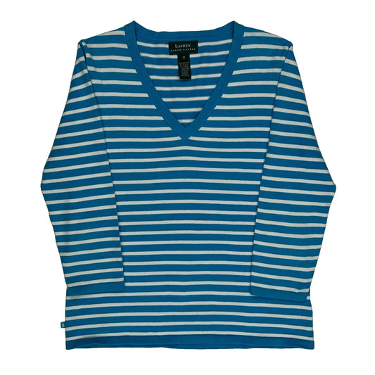 Ralph Lauren Striped Jumper - Medium Blue Cotton