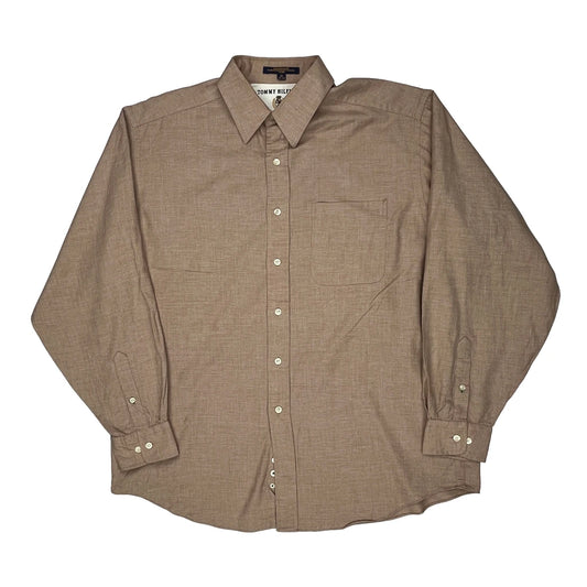 Tommy Hilfiger Shirt - Large Brown Cotton
