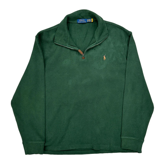 Polo By Ralph Lauren 1/4 Zip - XL Green Cotton
