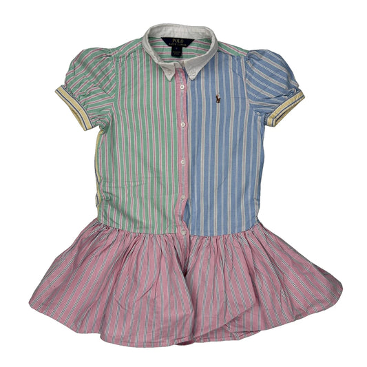 Age 6 Polo By Ralph Lauren Striped Dress - XS Multicoloured Cotton