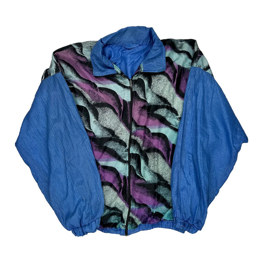 1980'S Unbranded Shell Jacket - XL Blue Nylon