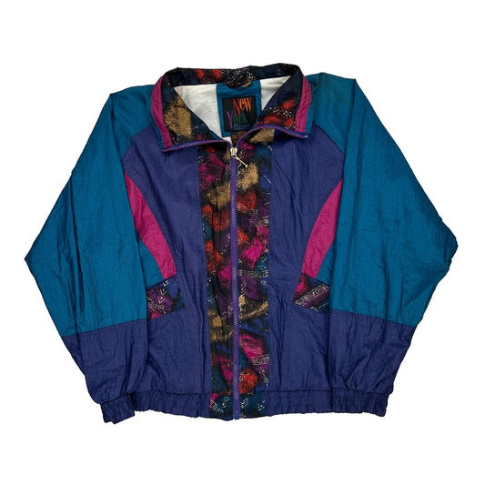 1980'S New York Classics Shell Jacket - Small Blue Nylon