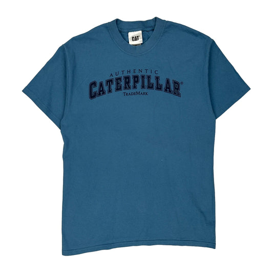 Cat Spellout T-Shirt - Medium Blue Cotton