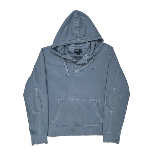 Polo By Ralph Lauren Hoodie - Large Blue Cotton