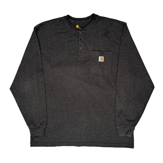 Carhartt Long Sleeve T-Shirt - XL Grey Cotton
