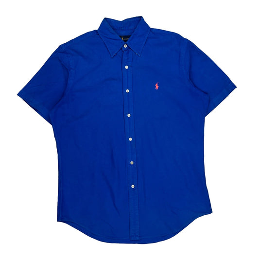 Ralph Lauren Short Sleeve Shirt - Medium Blue Cotton