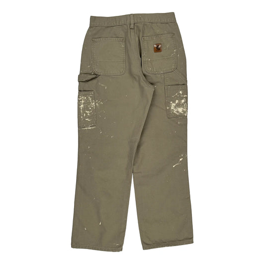 Carhartt Carpenter Trousers - 30W 29L Khaki Cotton