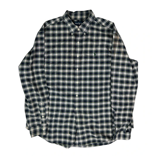 Ralph Lauren Checked Shirt - 2XL Green Cotton