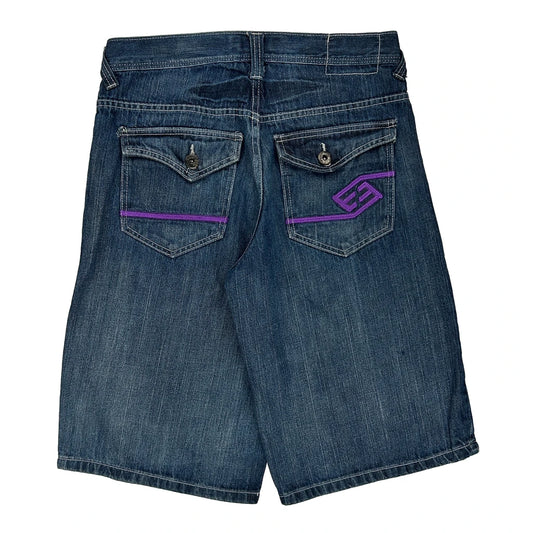 Sean John Denim Shorts - 32W 12L Dark Wash Cotton