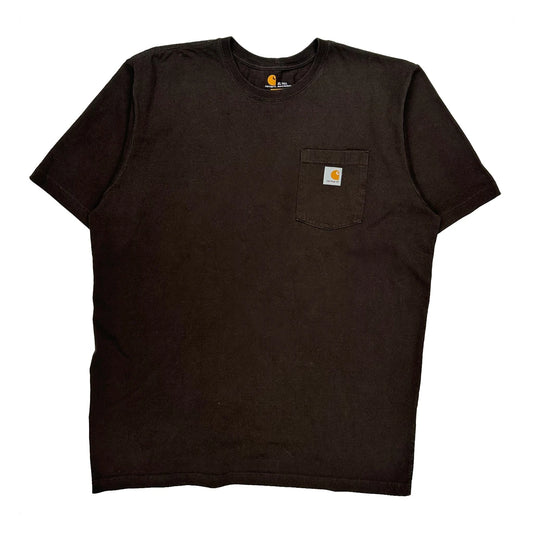 Vintage Carhartt Tall T-Shirt - XL Black Cotton