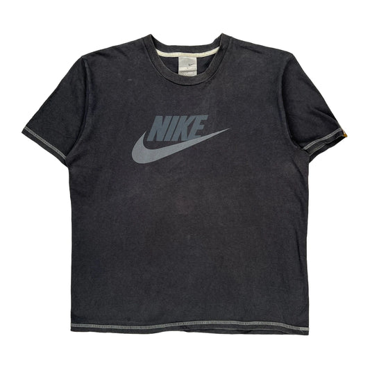 Nike T-Shirt - Large Black Cotton