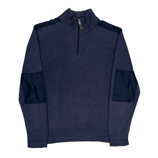 Nautica 1/4 Zip - Large Blue Cotton