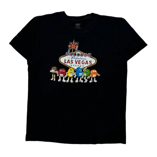 Las Vegas M&M Graphic T-Shirt - Large Black Cotton