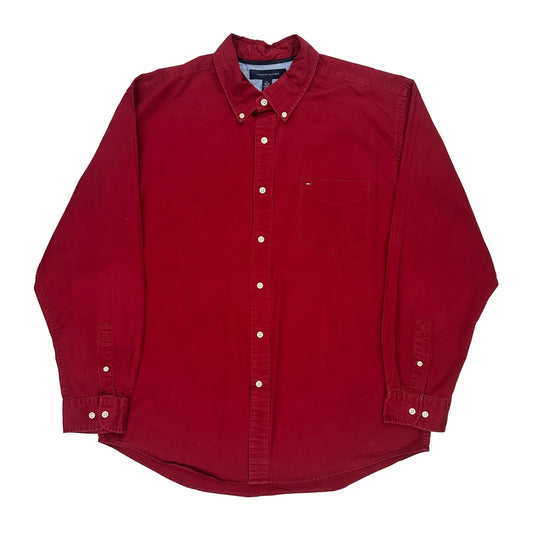 Tommy Hilfiger Shirt - XL Red Cotton
