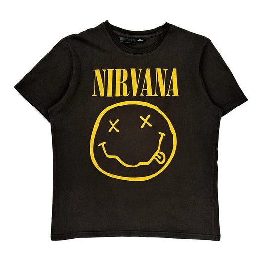 Nirvana Band T-Shirt - Large Black Cotton