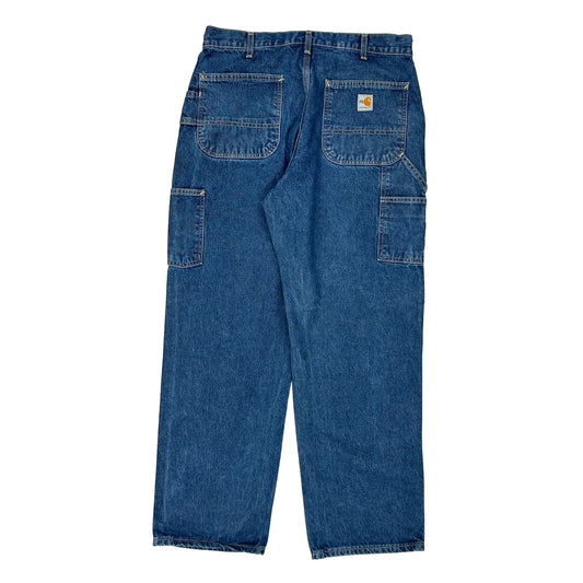 Carhartt Carpenter Jeans - 34W 31L Blue Cotton