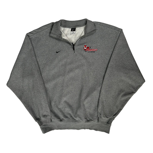 Marist Lacrosse Nike College 1/4 Zip - XL Grey Cotton