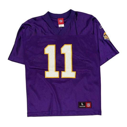 Age 12-13 Minnesota Vikings Nfl Nfl Jersey - Large Purple Polyester