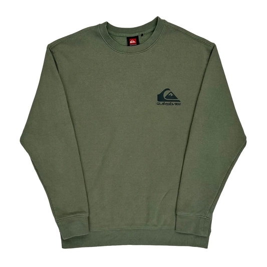 Quiksilver Sweatshirt - Small Green Cotton