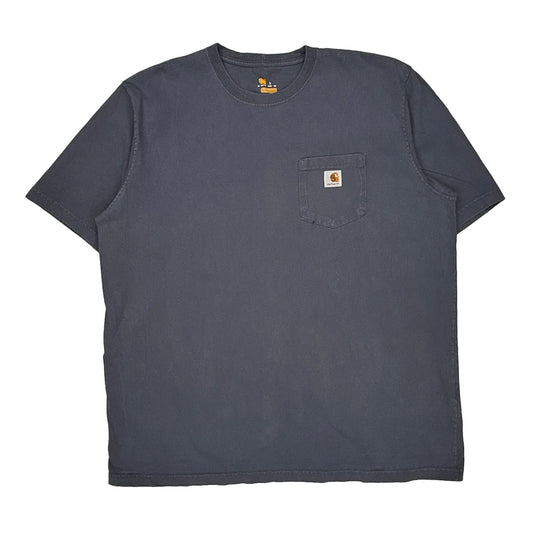 Carhartt T-Shirt - Large Grey Cotton