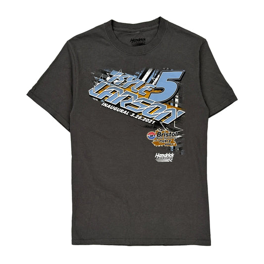 Bristol Motor Speedway Hendrick Motor Sport Graphic T-Shirt - Small Grey Cotton