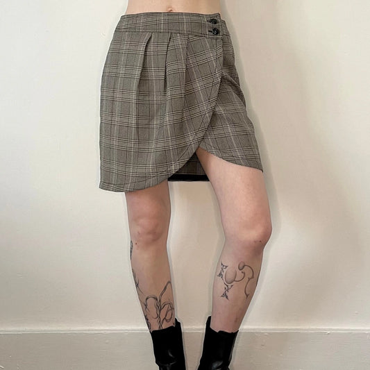 Vintage beige Unbranded Mini Skirt - womens 27" waist