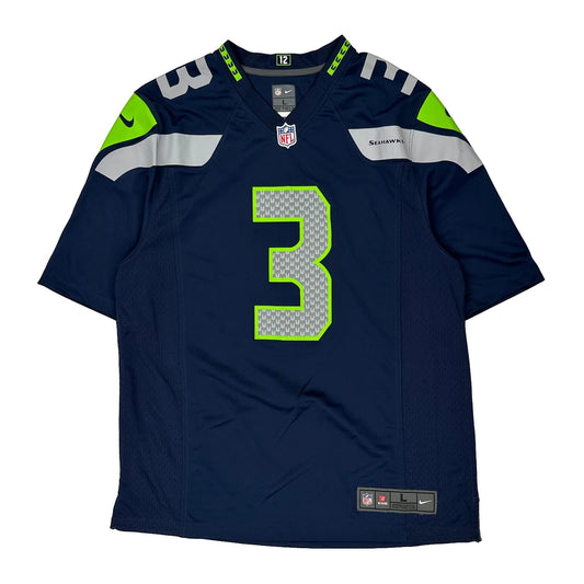 Seahawks Nike Nfl Jersey - Large Navy Polyester