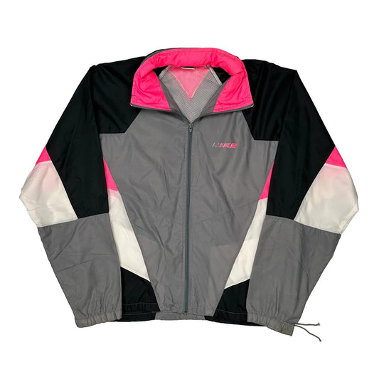 Vintage Nike Windbreaker - Large Grey Nylon