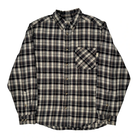 Woolrich Checked Flannel Shirt - Large Black Cotton