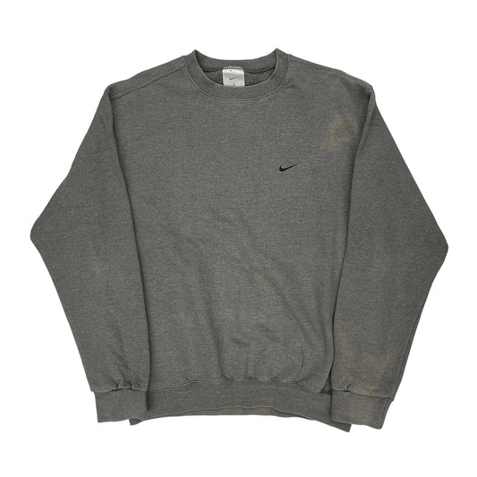 Nike Sweatshirt - Medium Grey Cotton Blend