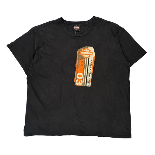 Las Vegas Harley Davidson Graphic T-Shirt - 2XL Black Cotton