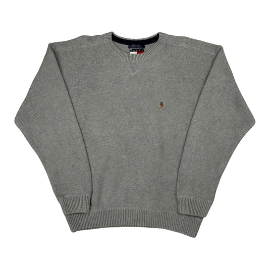 Vintage Tommy Hilfiger Jumper - XL Grey Cotton