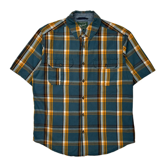 Woolrich Checked Short Sleeve Shirt - Medium Multicoloured Cotton