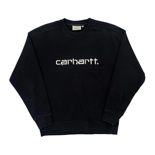 Carhartt Spellout Sweatshirt - Small Black Cotton