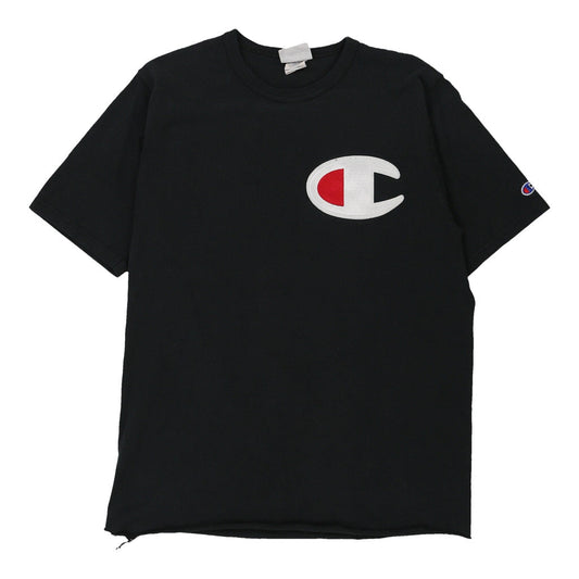 Vintage black Champion T-Shirt - mens large