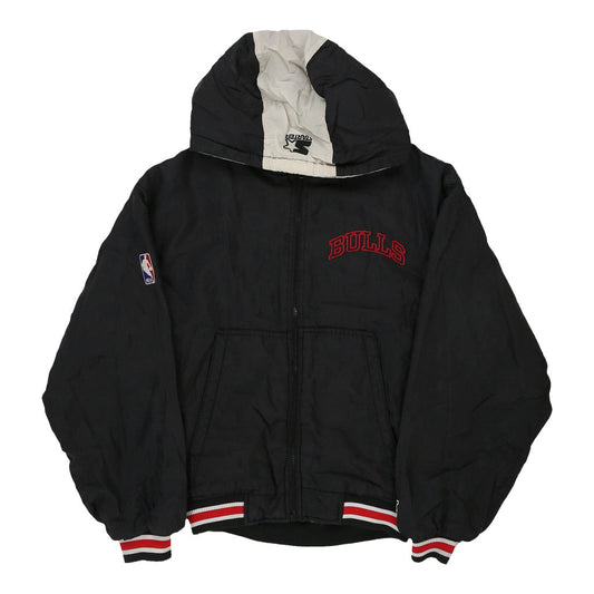 Vintage black Age 12 Chicago Bulls Starter Jacket - boys large