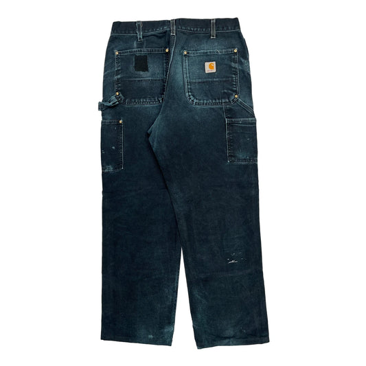 Carhartt Double Knee Carpenter Jeans - 32W 30L Dark Wash Cotton