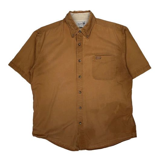 Carhartt Short Sleeve Shirt - Large Brown Cotton