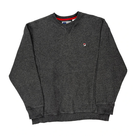 Fila Sweatshirt - Large Grey Cotton Blend
